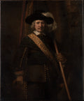 The Standard Bearer probably Floris Soop, 16041657 by Rembrandt (Rembrandt van Rijn) - Baroque canvas print