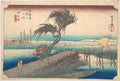 Yokkaichi, Sanchokawa by Utagawa Hiroshige - Ukiyo-e canvas print