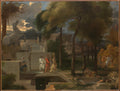 A Classical Landscape by Sébastien Bourdon - Oil Painting canvas print