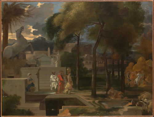 A Classical Landscape by Sébastien Bourdon - Oil Painting canvas print