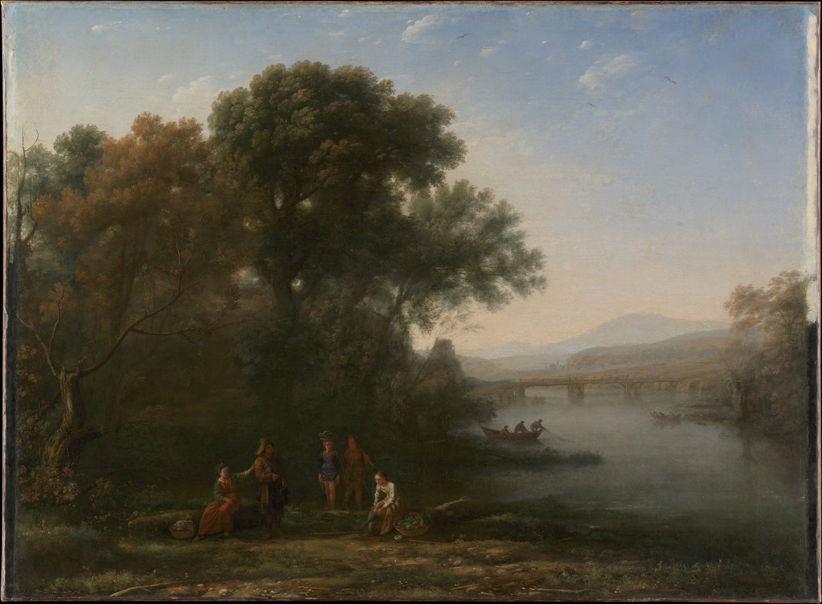 The Ford by Claude Lorrain (Claude Gellée) - Oil Painting canvas print
