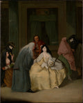 The Meeting by Pietro Longhi (Pietro Falca) - Oil Painting canvas print