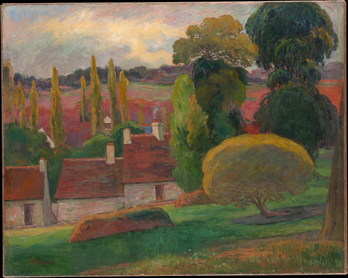 A Farm in Brittany by Paul Gauguin - Post-Impressionist canvas print