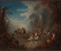Troops at Rest by Jean-Baptiste Joseph Pater - Oil Painting canvas print