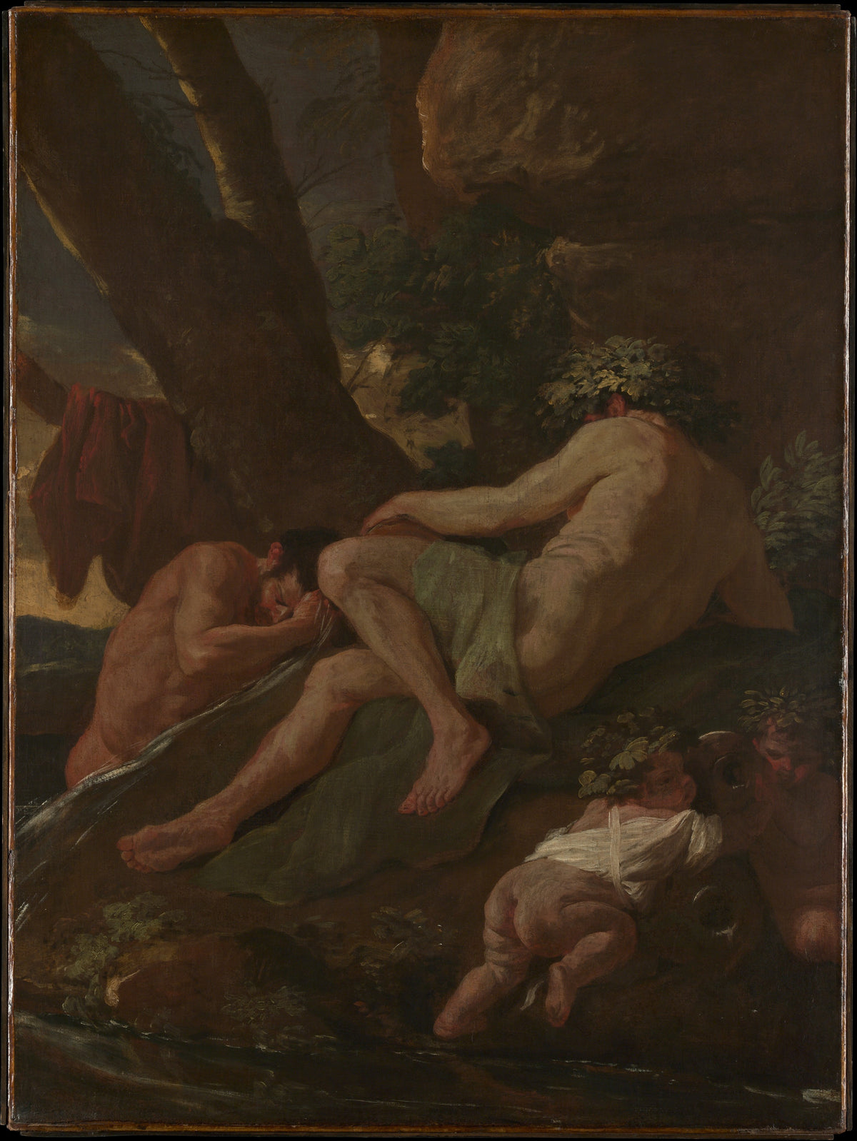 Midas Washing at the Source of the Pactolus by Nicolas Poussin - Oil Painting canvas print