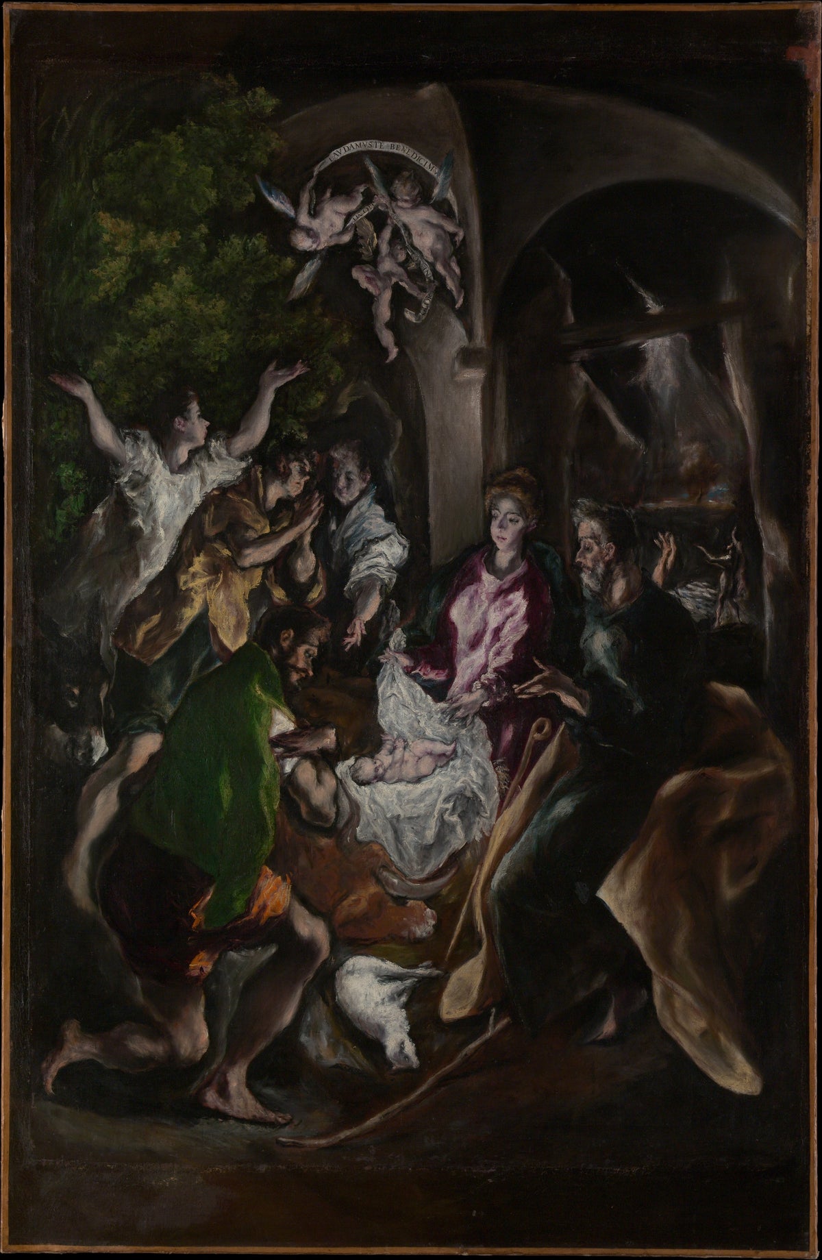 The Adoration of the Shepherds by El Greco (Domenikos Theotokopoulos) - Oil Painting canvas print
