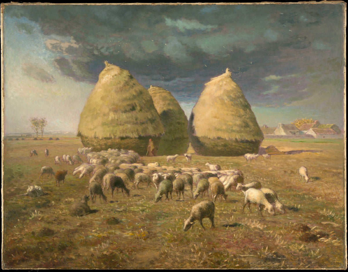 Haystacks Autumn by Jean-François Millet - Oil Painting canvas print