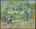 First Steps, after Millet by Vincent van Gogh - Post-Impressionist canvas print