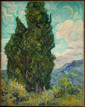 Cypresses by Vincent van Gogh - Post-Impressionist canvas print