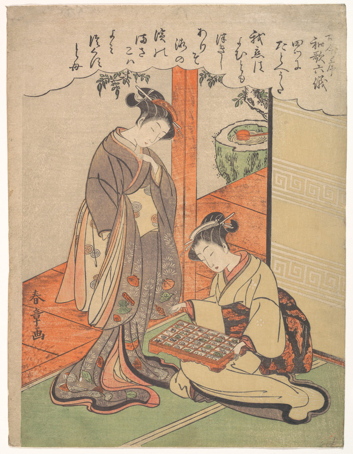 Analogy by Katsukawa Shunshō　勝川春章 - Ukiyo-e canvas print
