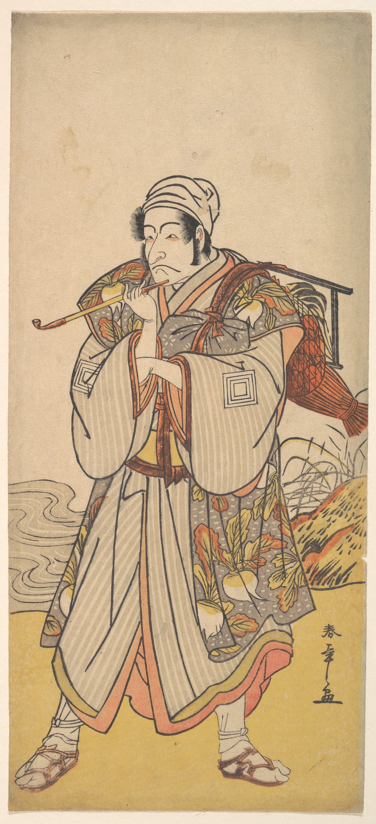 The Actor Danjuro III as an Itinerant Peddler by Katsukawa Shunshō　勝川春章 - Ukiyo-e canvas print