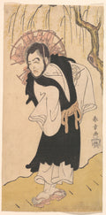 The Actor Nakamura Utaemon I as a Monk under a Willow Tree by Katsukawa Shunshō　勝川春章 - Ukiyo-e canvas print