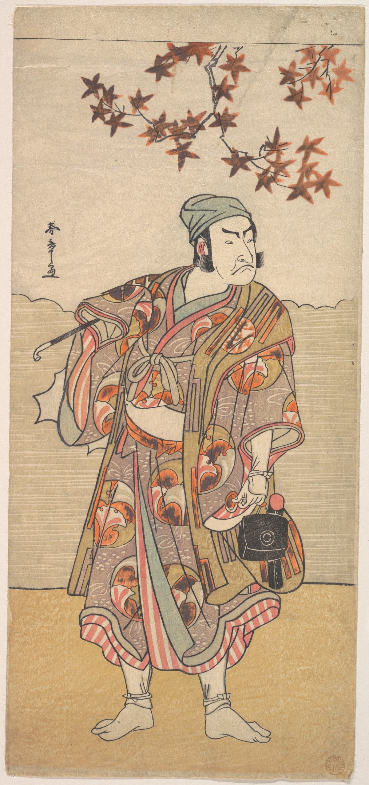 The First Nakamura Nakaz in the Role of Shimada no Hachiz by Katsukawa Shunshō　勝川春章 - Ukiyo-e canvas print