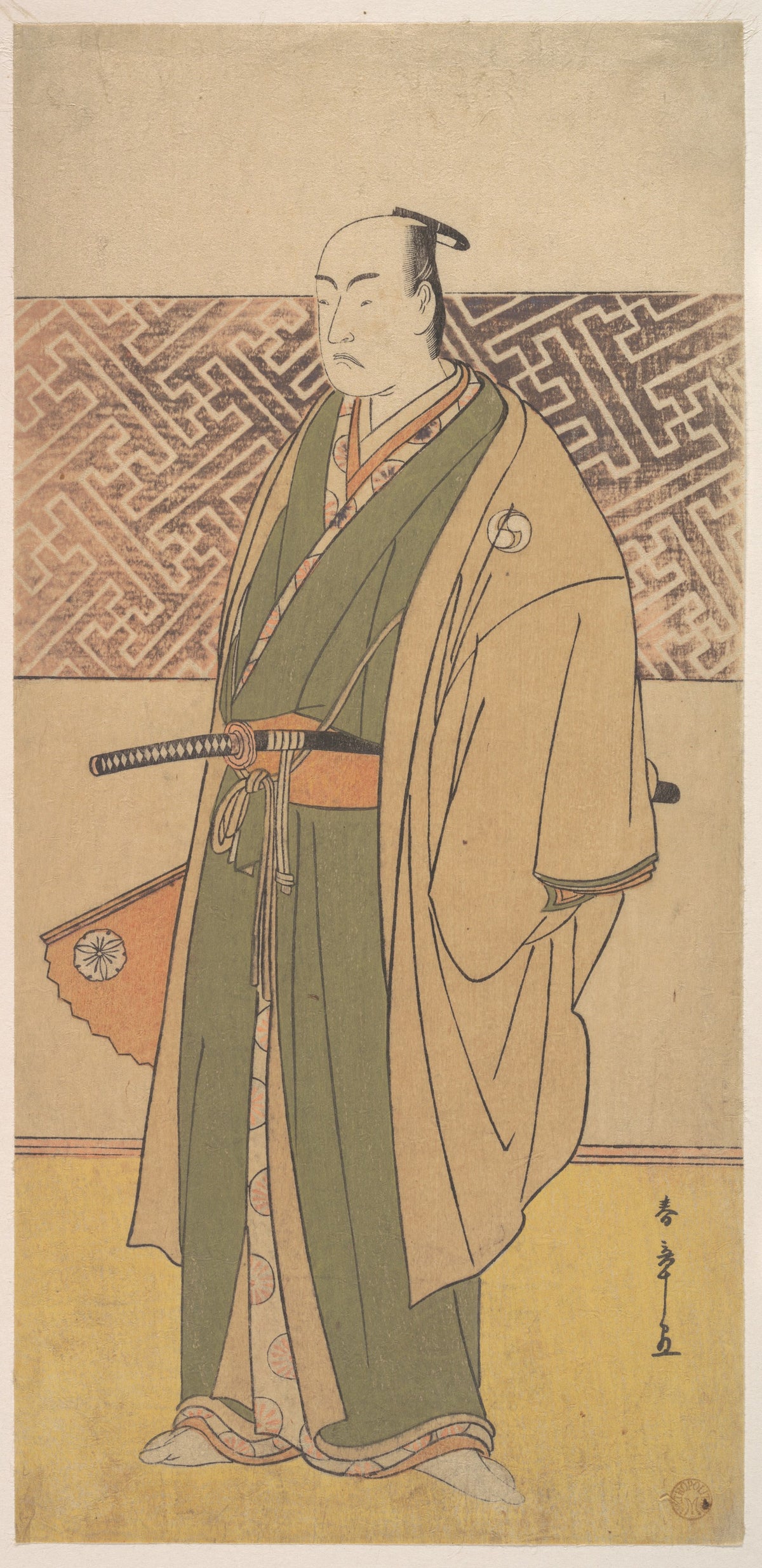 The Fourth Matsumoto Koshiro in the Role of Oboshi Yuranosuke by Katsukawa Shunshō　勝川春章 - Ukiyo-e canvas print