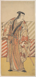 Onoe Matsusuke as a Samurai of the Fujiwara Clan by Katsukawa Shunshō　勝川春章 - Ukiyo-e canvas print