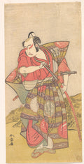 The Second Ichikawa Yaozo as a Samurai Dressed in a Gaudy Kamishimo by Katsukawa Shunshō　勝川春章 - Ukiyo-e canvas print