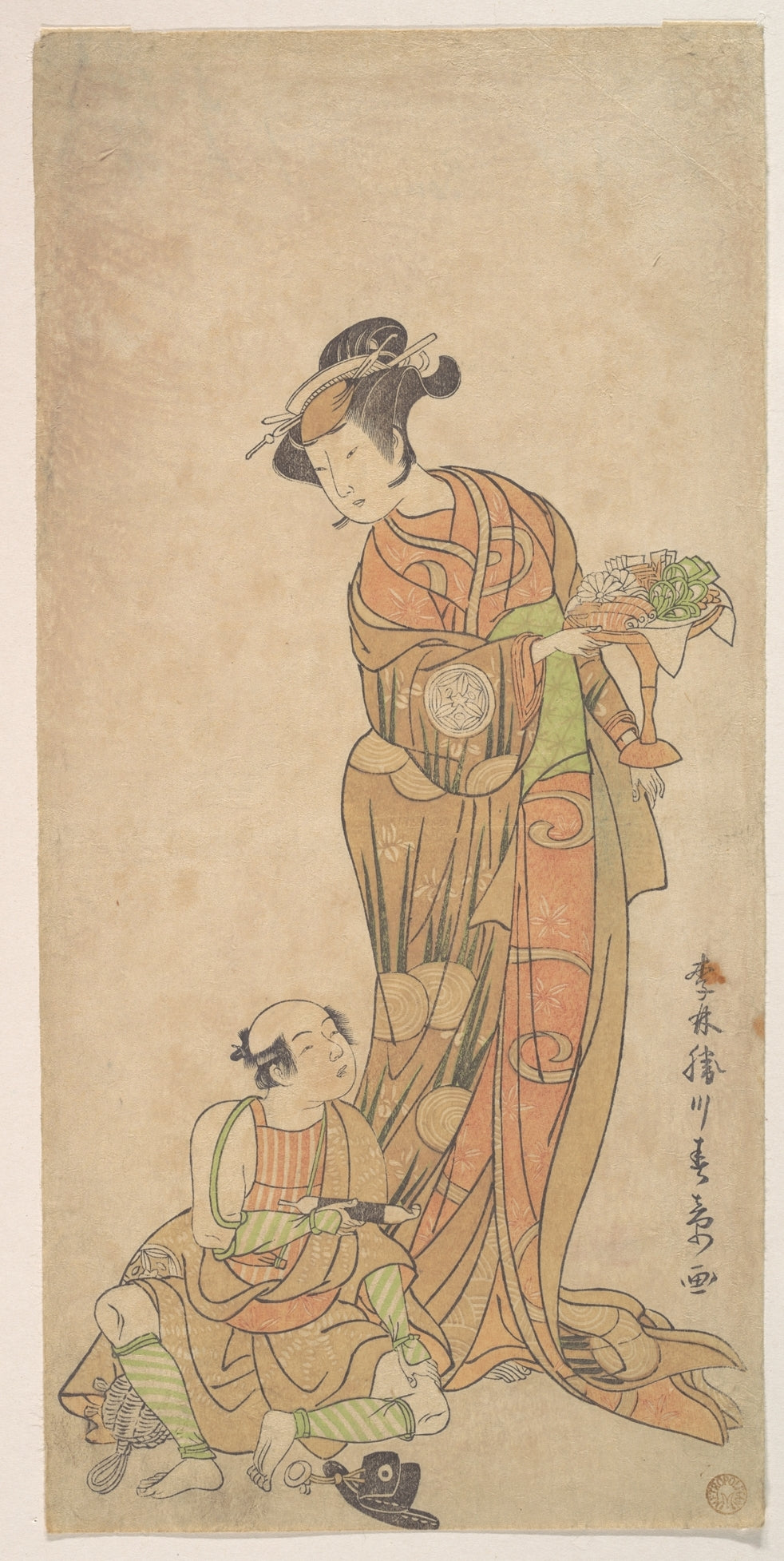 The Second Yamashita Kinsaku in the Role of Shigenoi by Katsukawa Shunshō　勝川春章 - Ukiyo-e canvas print
