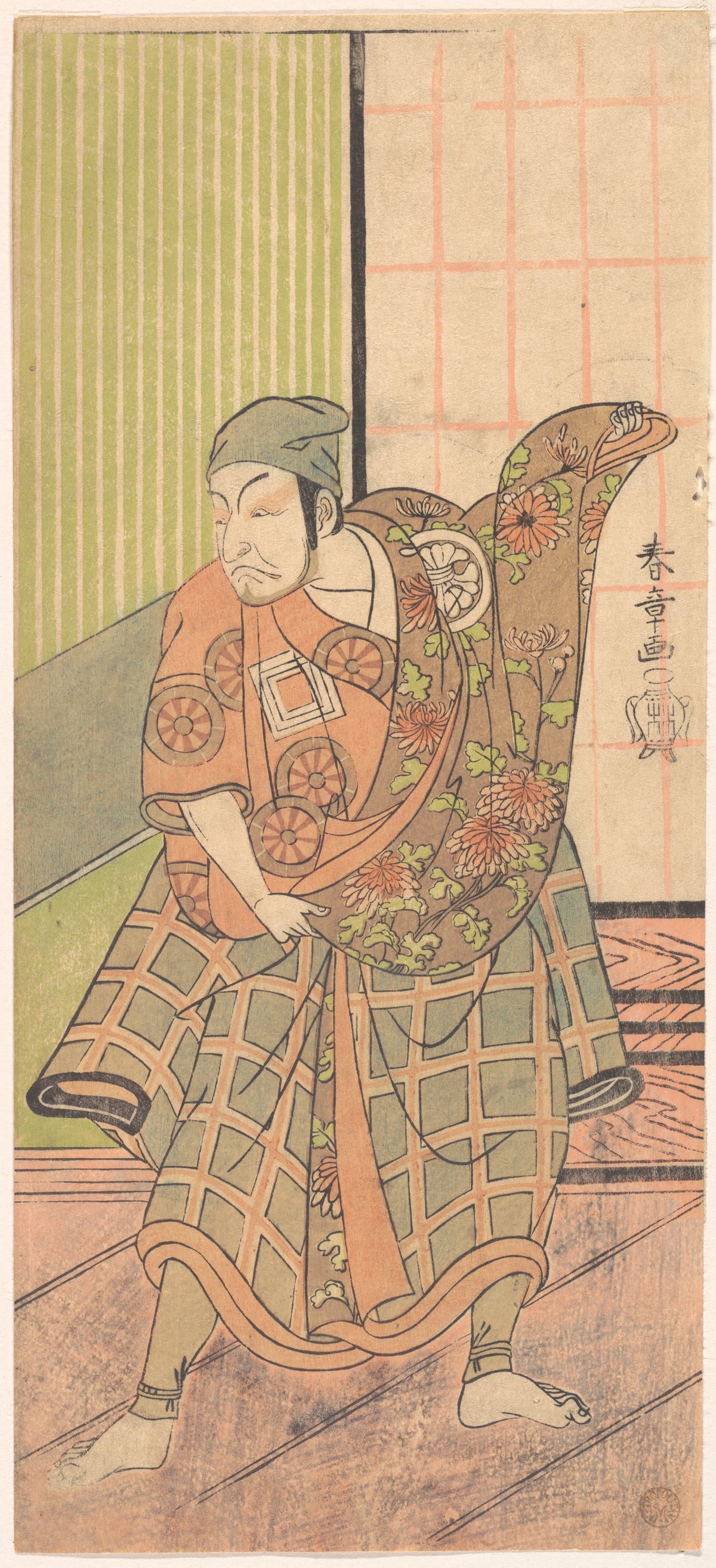 The Fourth Ichikawa Danjuro in the Role of Ukishima Danjo by Katsukawa Shunshō　勝川春章 - Ukiyo-e canvas print