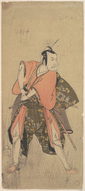 The Actor Ichikawa Danjuro V as a Samurai Ready to Fight by Katsukawa Shunshō　勝川春章 - Ukiyo-e canvas print