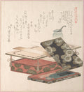 Table and Writing Set by Kubo Shunman - Ukiyo-e canvas print