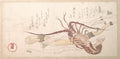 Lobster and Vegetables by Kubo Shunman - Ukiyo-e canvas print