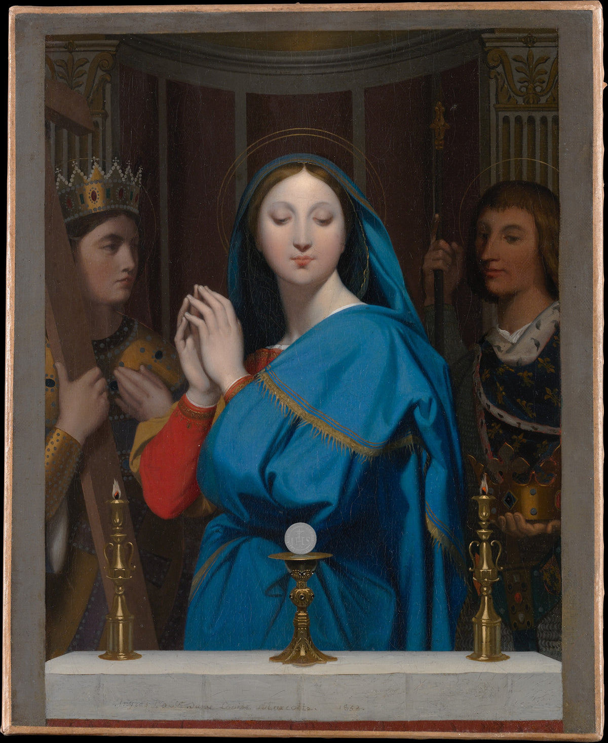 The Virgin Adoring the Host by Jean Auguste Dominique Ingres - Oil Painting canvas print