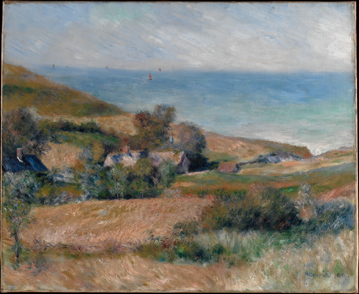 View of the Seacoast near Wargemont in Normandy by Auguste Renoir - Impressionist canvas print