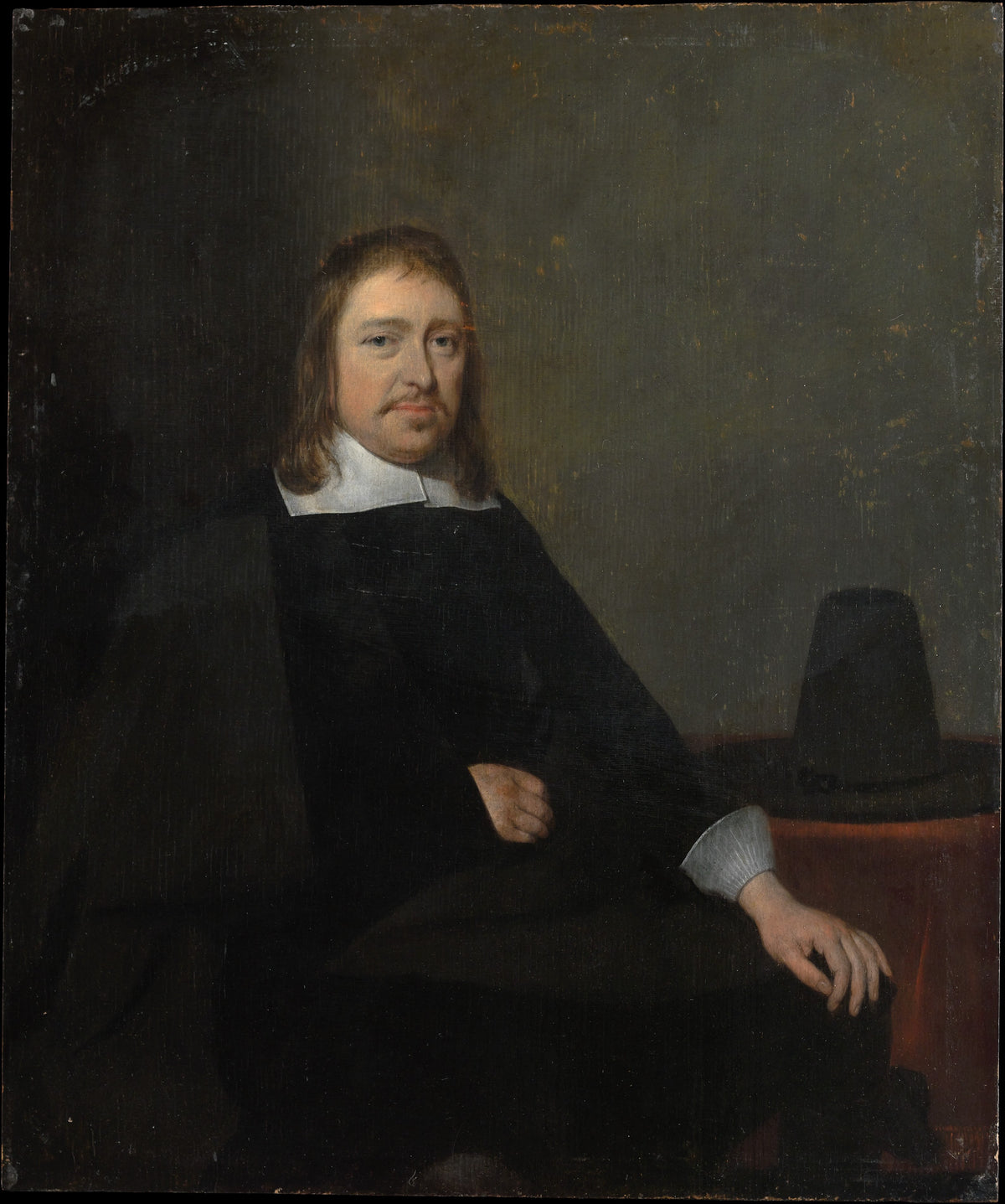 Portrait of a Seated Man by Gerard ter Borch the Younger - Classic Art canvas print