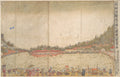 Perspective Print Shinobazu Pond by Utagawa Toyoharu - Ukiyo-e canvas print