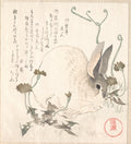 Hare and Dandelion by Kubo Shunman - Ukiyo-e canvas print
