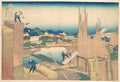 Tatekawa in Honj Honj Tatekawa, from the series Thirty-six Views of Mount Fuji Fugaku sanjrokkei by Katsushika Hokusai - Ukiyo-e canvas print