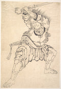 A Warrior by Katsushika Hokusai - Ukiyo-e canvas print