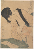 Young MotHer Nursing Her Baby by Kitagawa Utamaro - Ukiyo-e canvas print