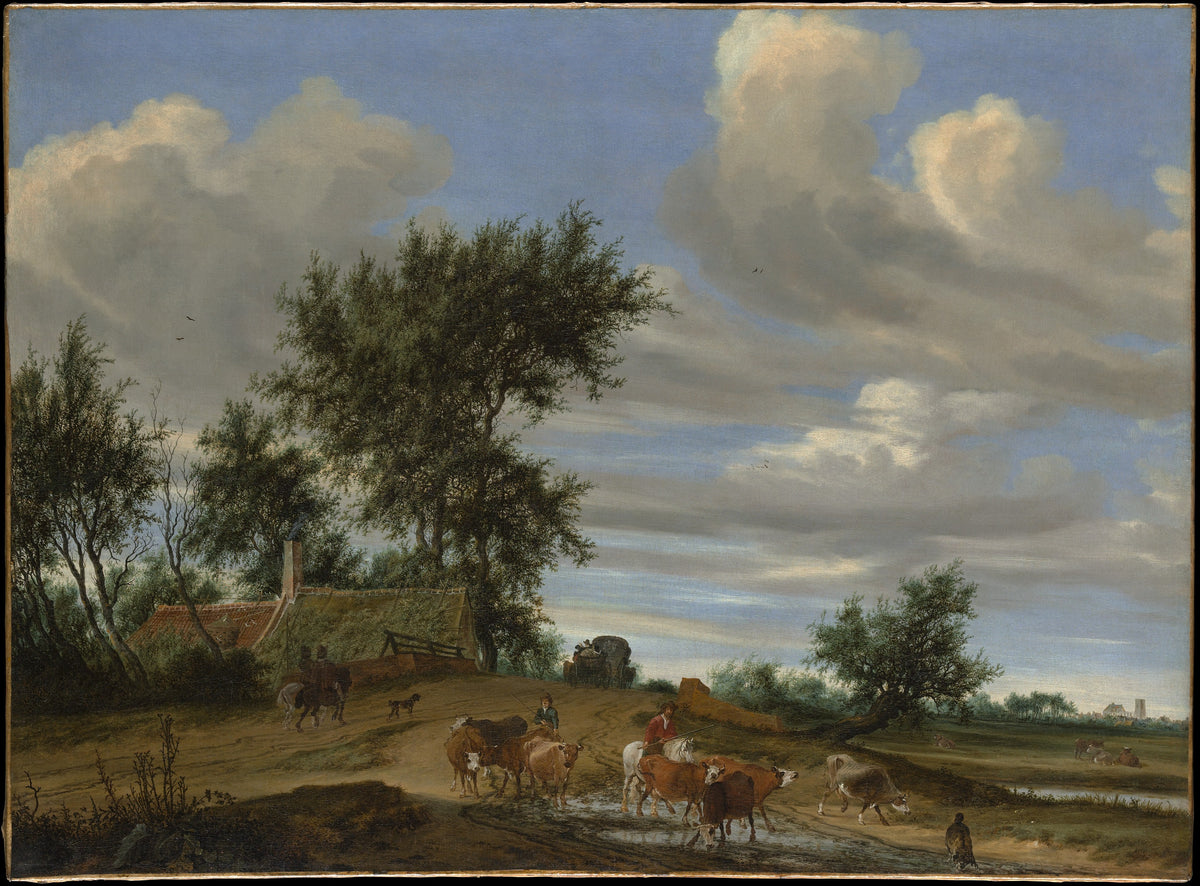 A Country Road by Salomon van Ruysdael - Oil Painting canvas print