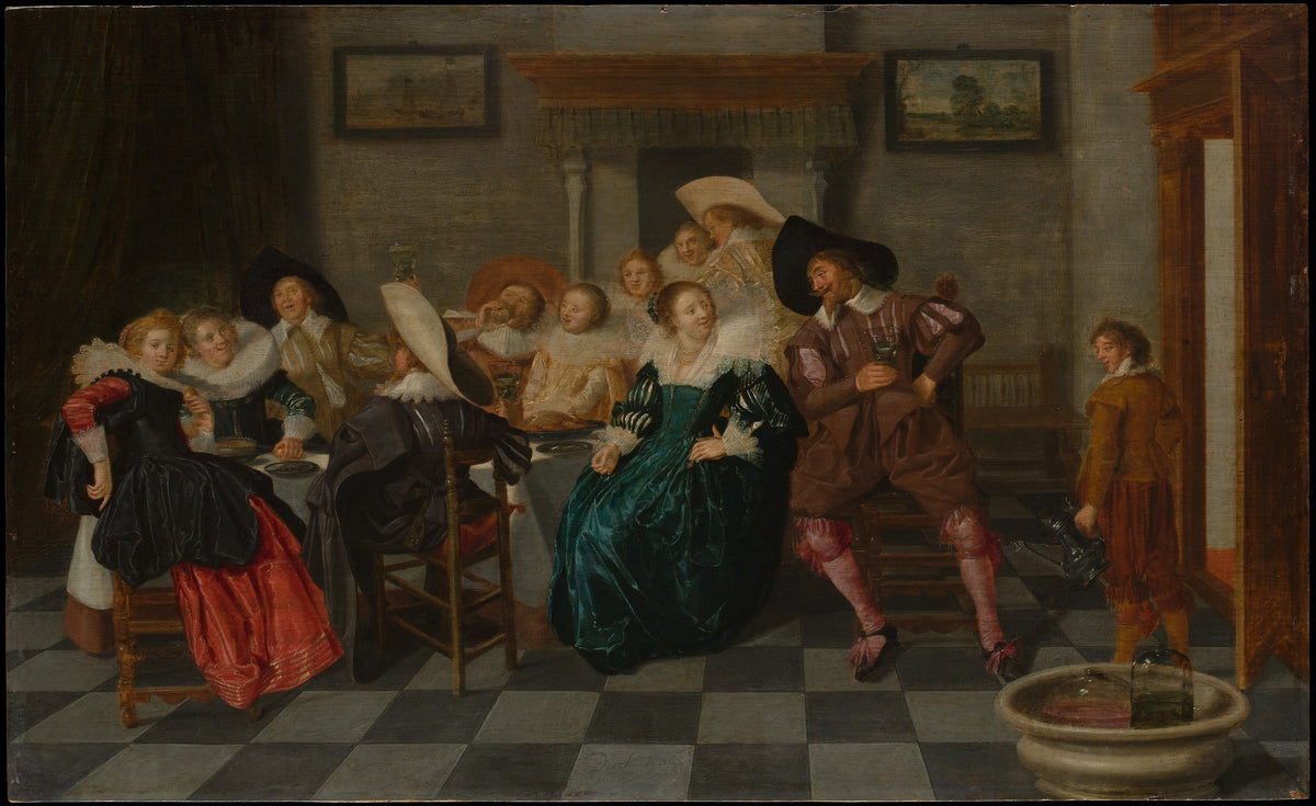 A Banquet by Dirck Hals - Classic Art canvas print