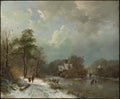 Winter Landscape, Holland by Barend Cornelis Koekkoek - Classic Art canvas print