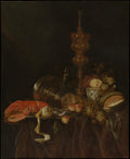 Still Life with Lobster and Fruit by Abraham van Beyeren - Classic Art canvas print