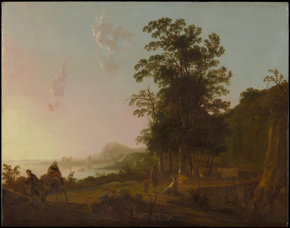 Landscape with the Flight into Egypt by Aelbert Cuyp - Classic Art canvas print