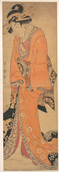 Geisha, probably a Singing Girl by Kitagawa Utamaro - Ukiyo-e canvas print