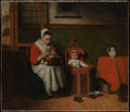 The Lacemaker by Nicolaes Maes - Oil Painting canvas print