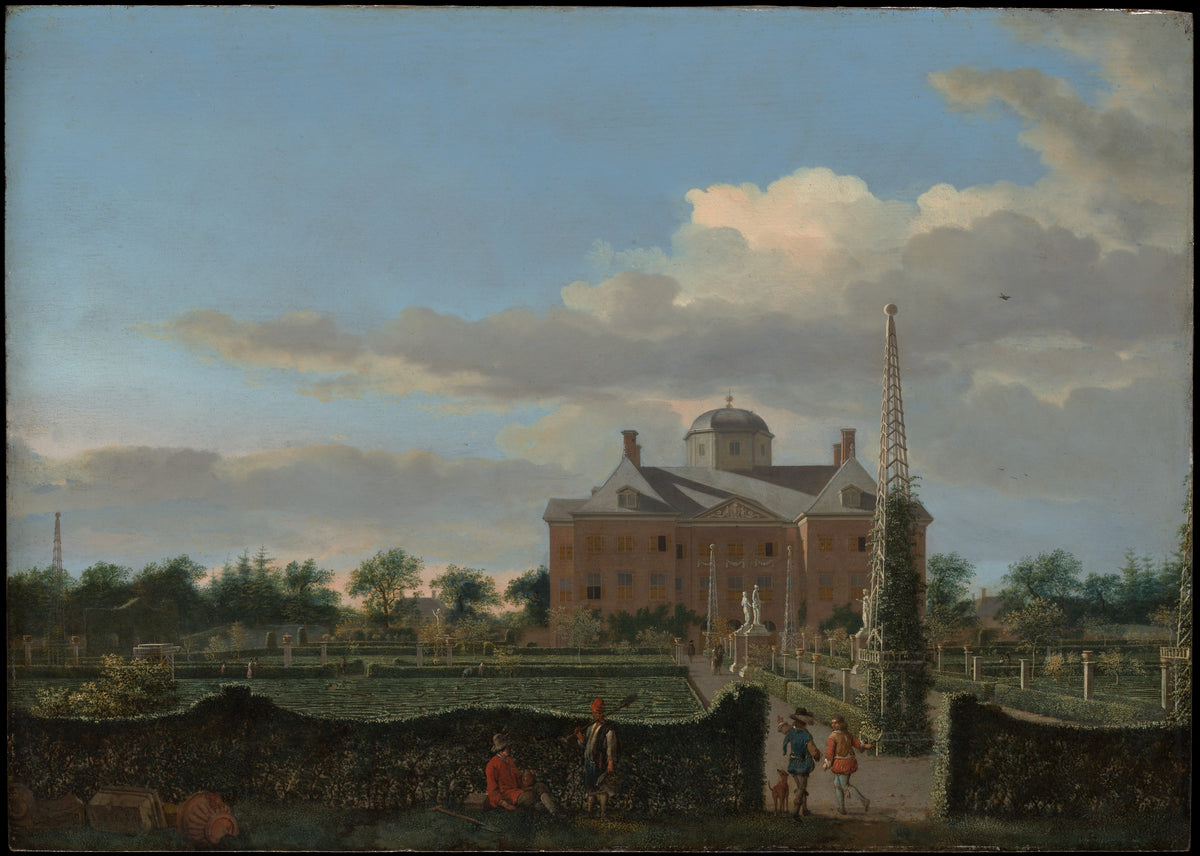 The Huis ten Bosch at The Hague and Its Formal Garden View from the South by Jan van der Heyden - Classic Art canvas print