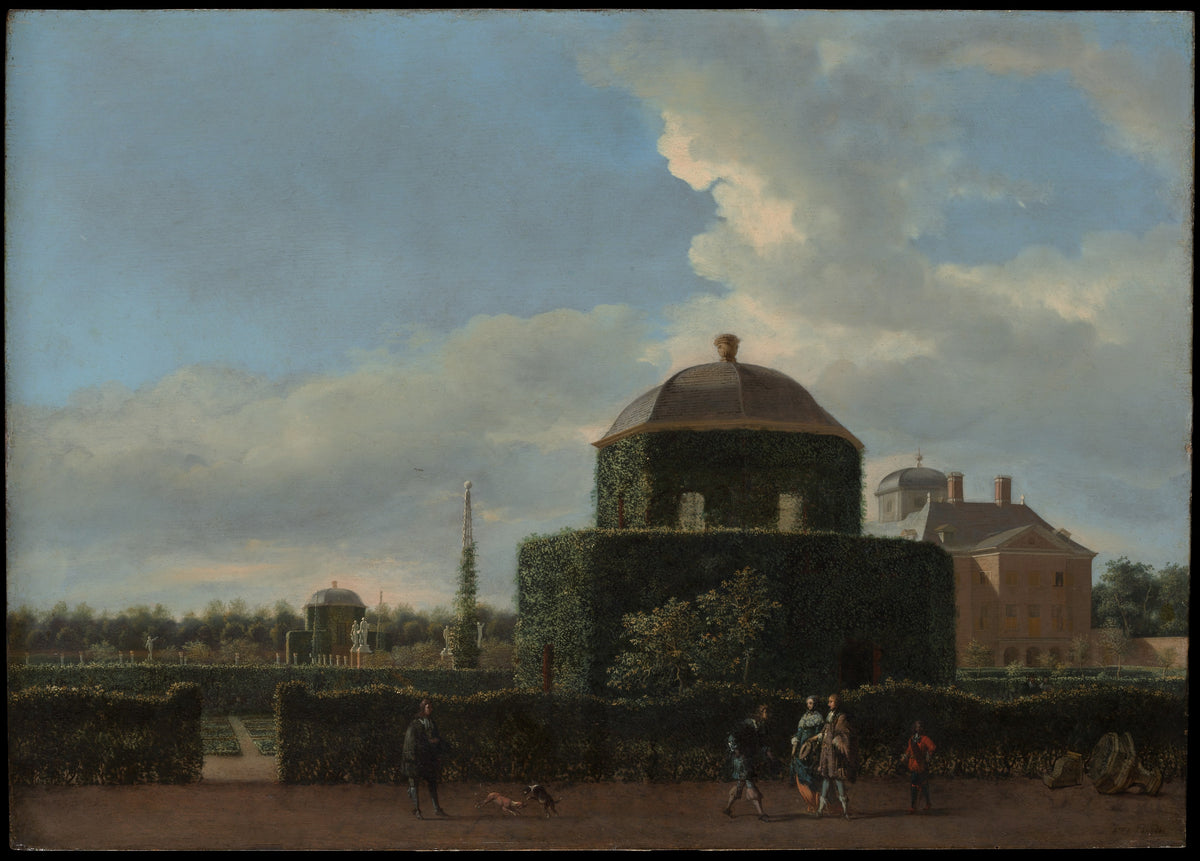 The Huis ten Bosch at The Hague and Its Formal Garden View from the East by Jan van der Heyden - Classic Art canvas print