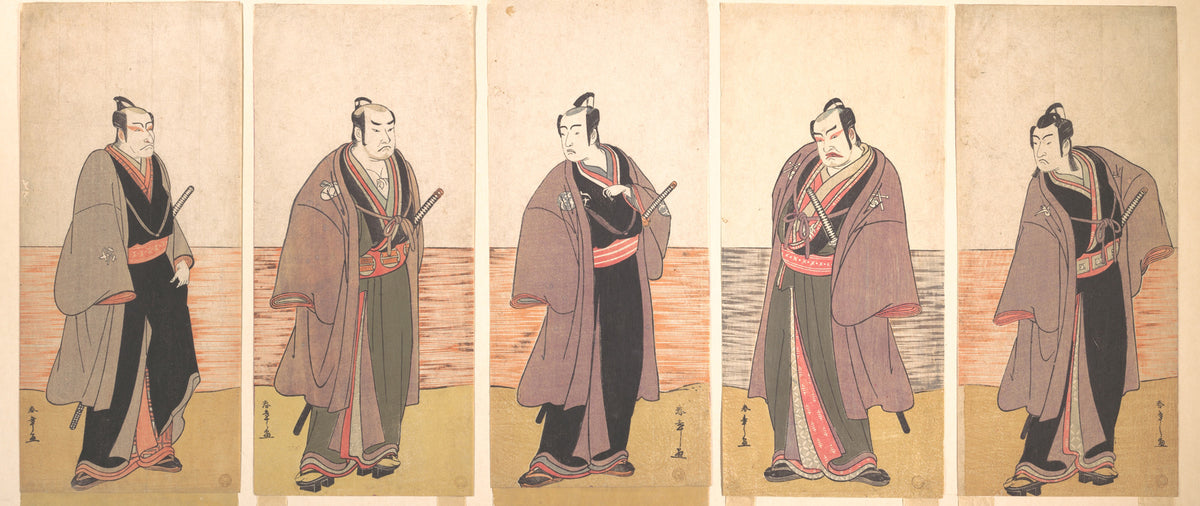 Ichikawa Danjuro V as a Chivalrous Commoner Gonin Otoko from the Play Hatsumonbi kuruwa Soga by Katsukawa Shunshō　勝川春章 - Ukiyo-e canvas print
