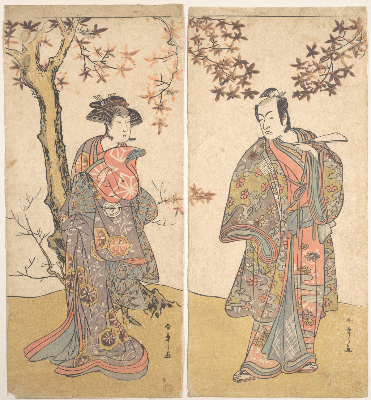 The Second Ichikawa Monnosuke as an Unarmed Man by Katsukawa Shunshō　勝川春章 - Ukiyo-e canvas print