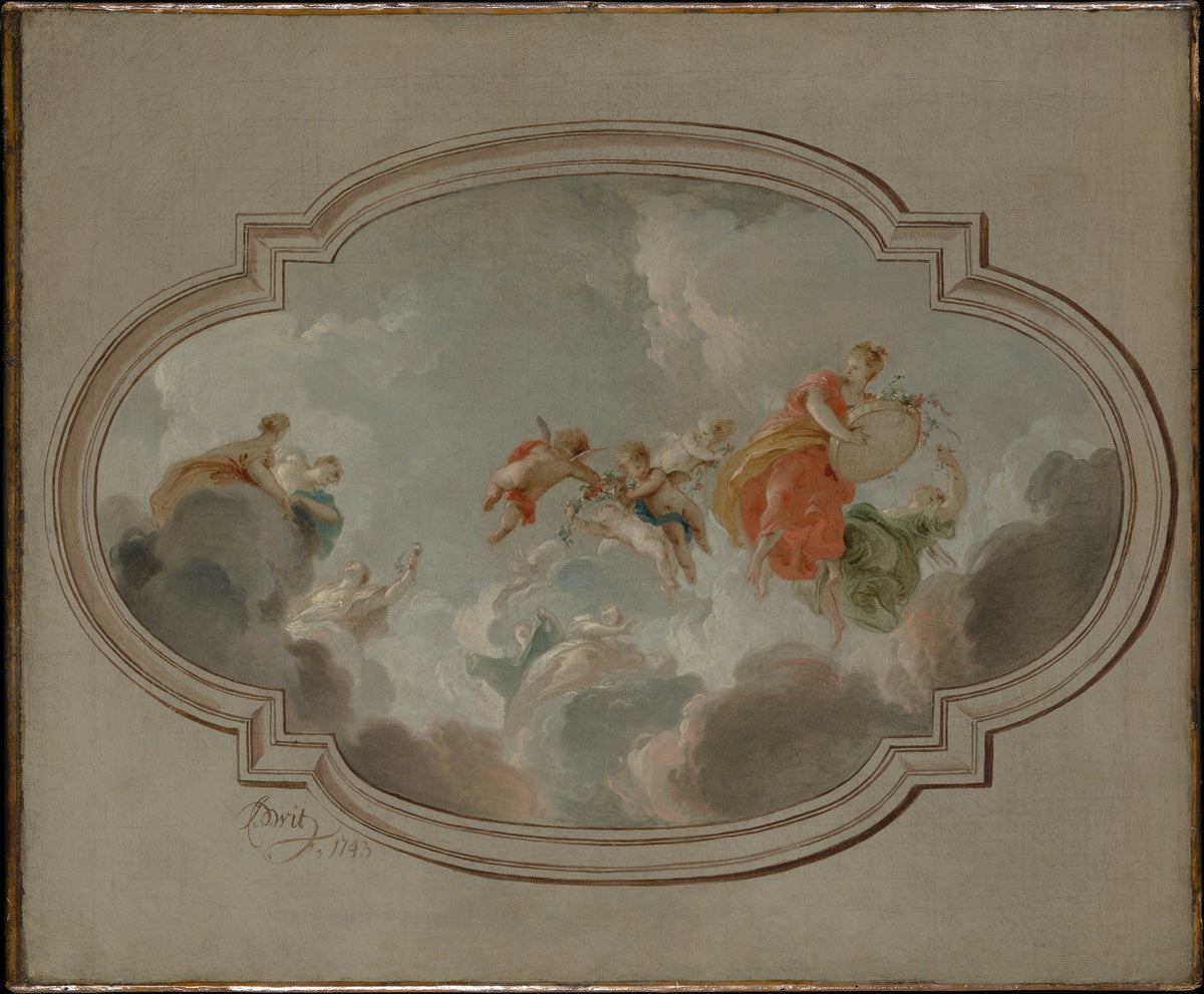 Flora and Zephyr by Jacob de Wit - Oil Painting canvas print