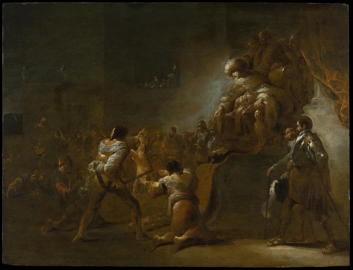 The Judgment of Solomon by Leonaert Bramer - Classic Art canvas print