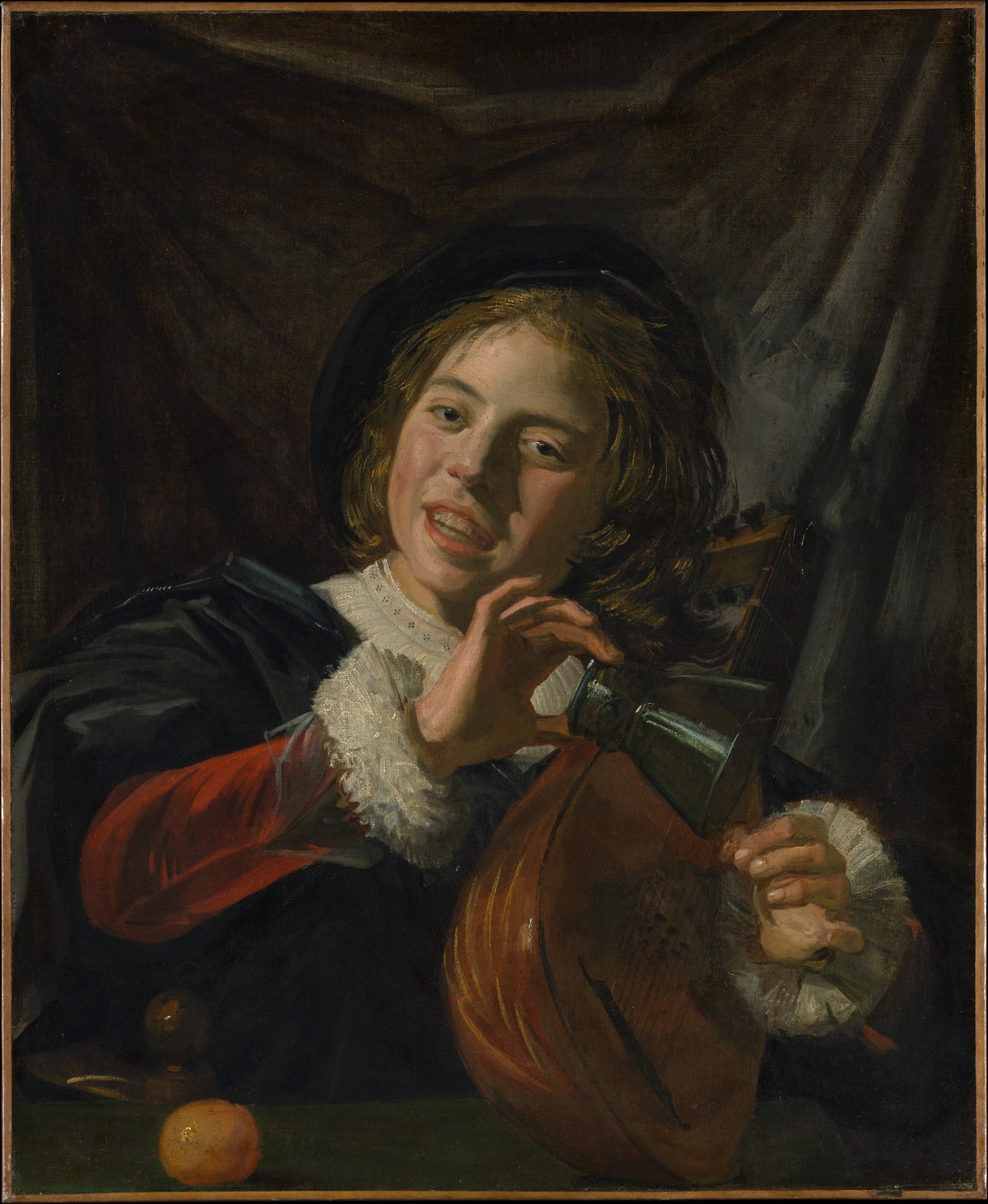 Boy with a Lute by Frans Hals - Oil Painting canvas print