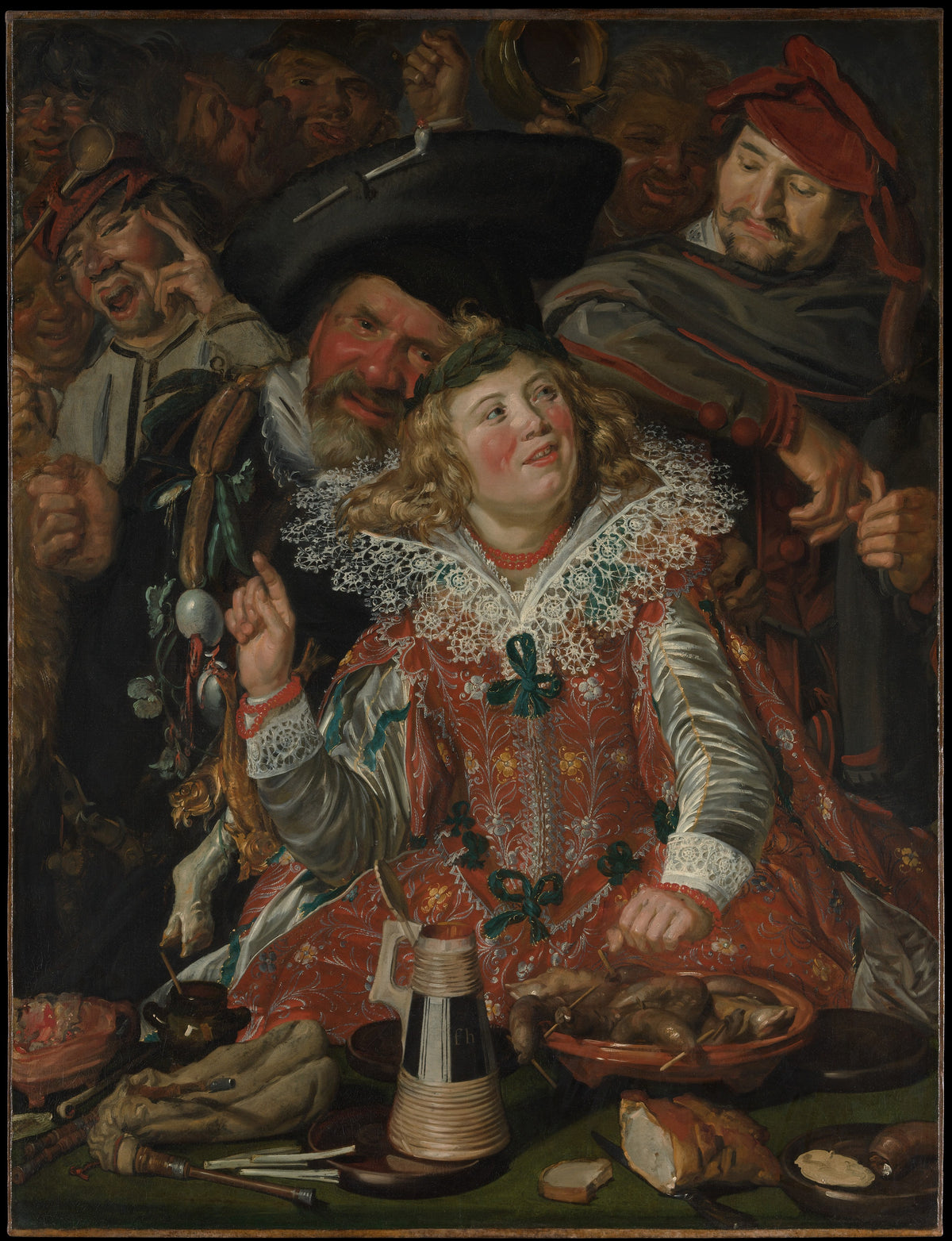 Merrymakers at Shrovetide by Frans Hals - Oil Painting canvas print