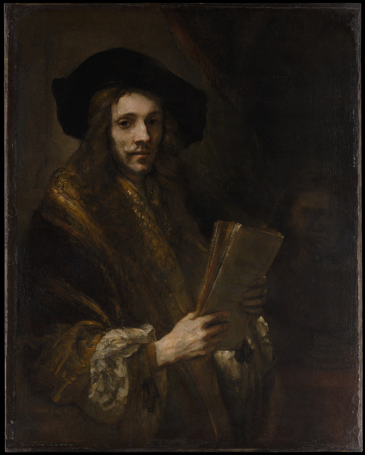 Portrait of a Man The Auctioneer by Rembrandt - Baroque canvas print