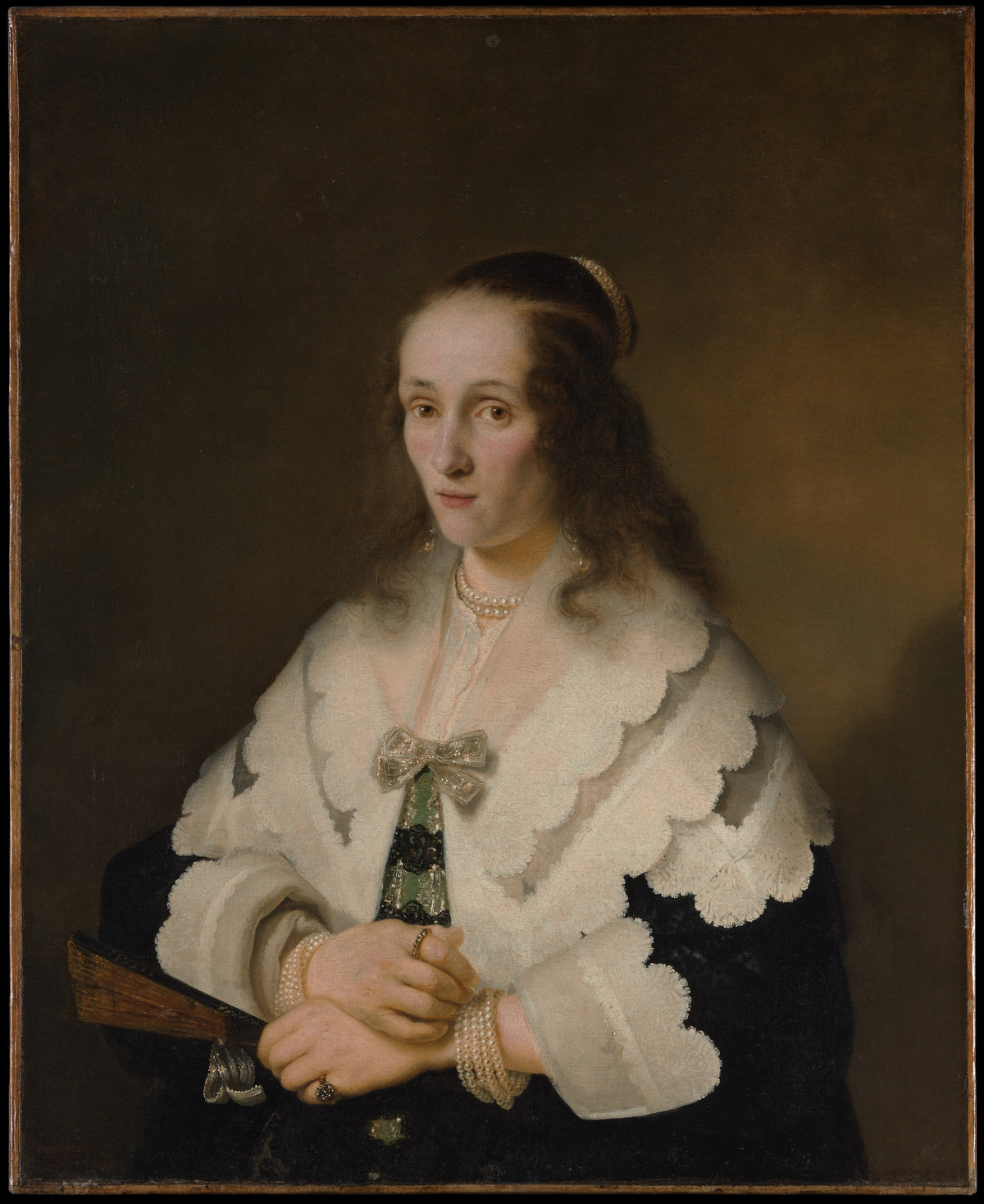 Portrait of a Woman by Ferdinand Bol - Oil Painting canvas print